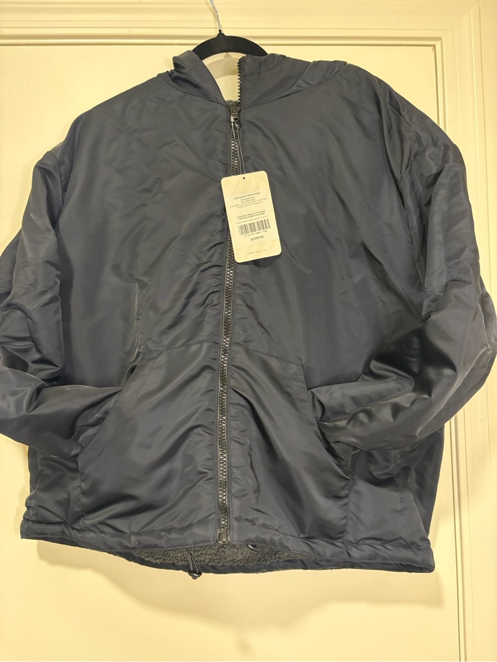 Fabletics Women’s Navy Hooded Windbreaker Jacket